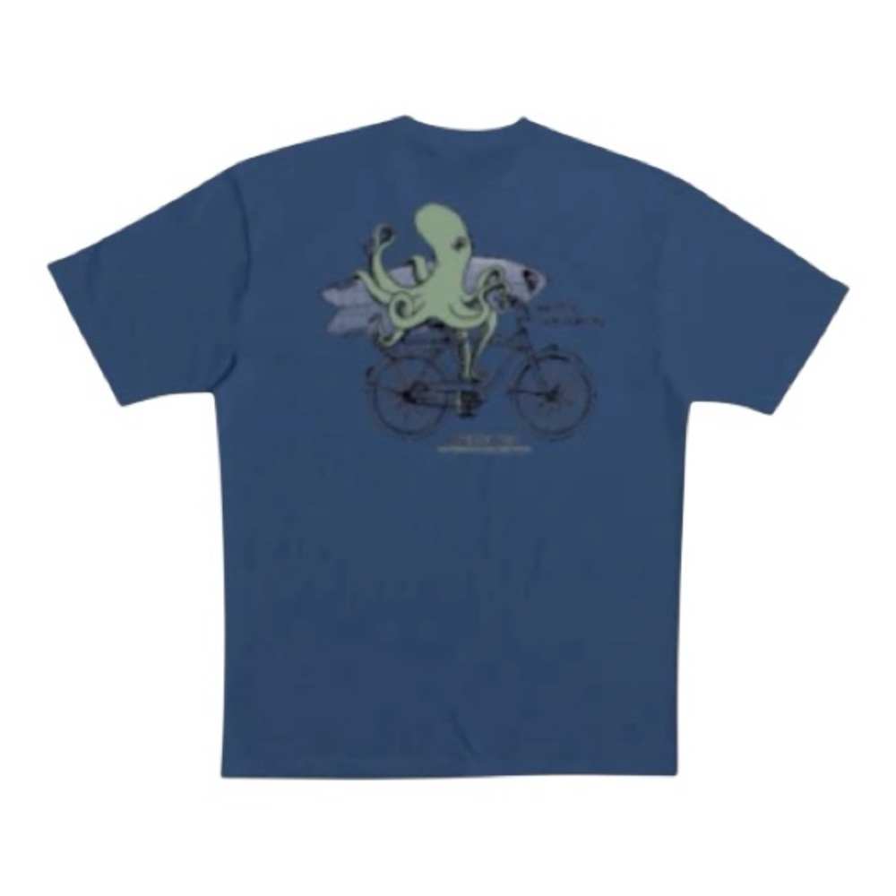 Quiksilver Waterman Tee XXL Ensign Blue Playful Graphic RARE BNWT